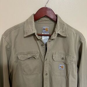 Carhartt Men’s Tan Work Shirt Jacket